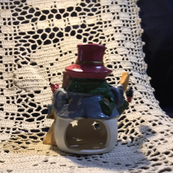 Christmas Ceramic Snowman Votive - Picture 3 of 6